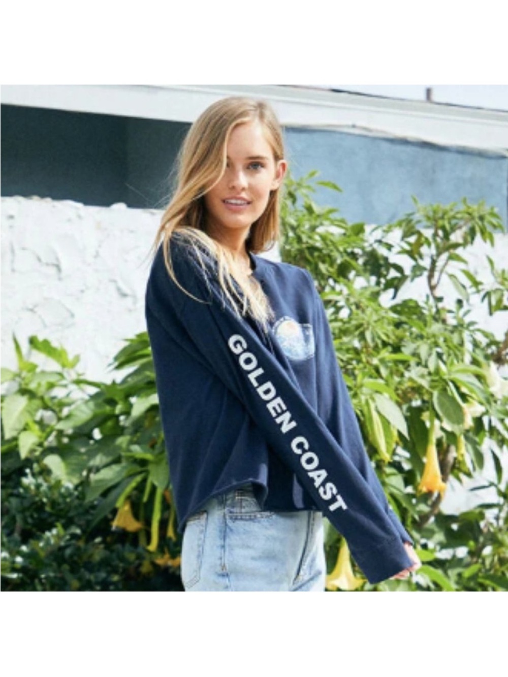 Brandy Melville Golden Coast Long Sleeve Tee